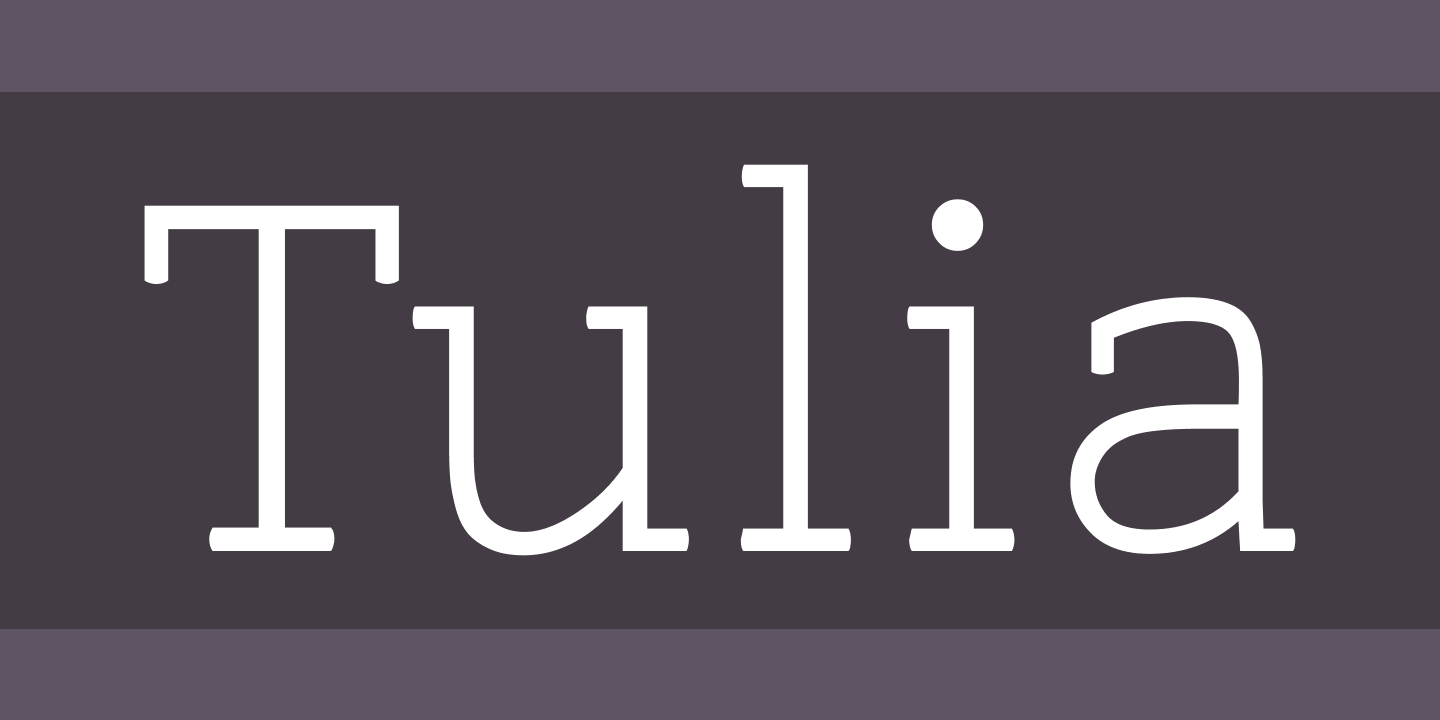 Beispiel einer Tulia-Schriftart